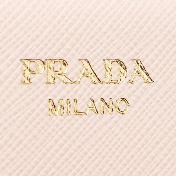 Prada Orchidea Shearling/Saffiano Leather Triangle Mini Pouch Crossbody Clutc... - Picture 12 of 12